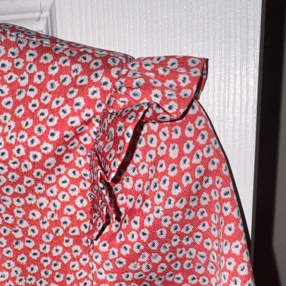 Dainty Jewells Red Floral Ruffle Tiered Dress - Picture 4 of 5